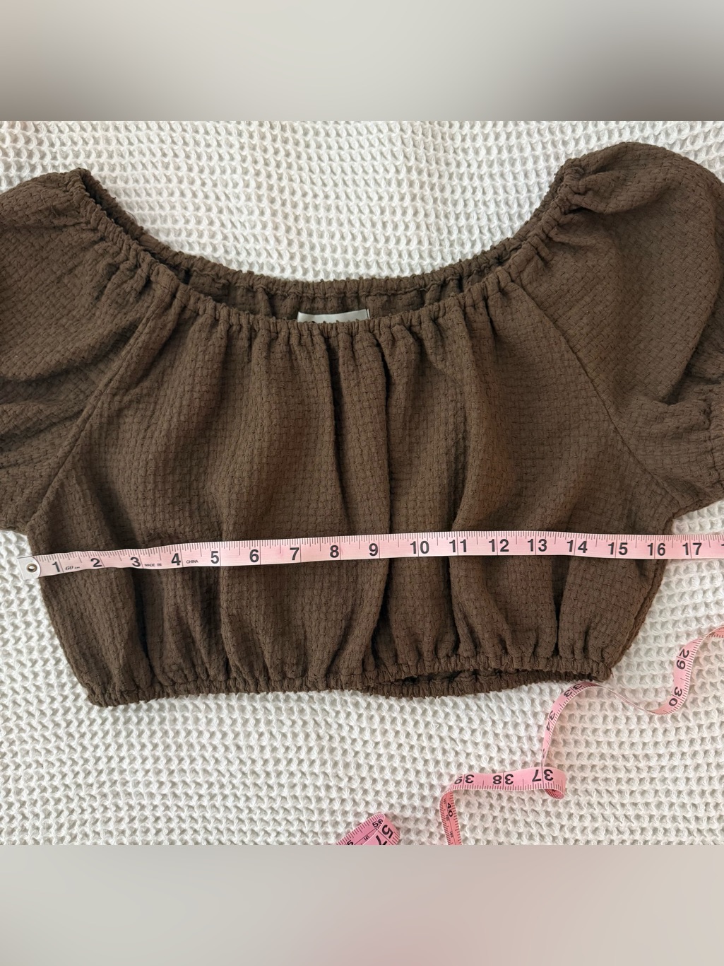 Na Nin Stella Basketweave Cotton Crop Top — image 2 of 6